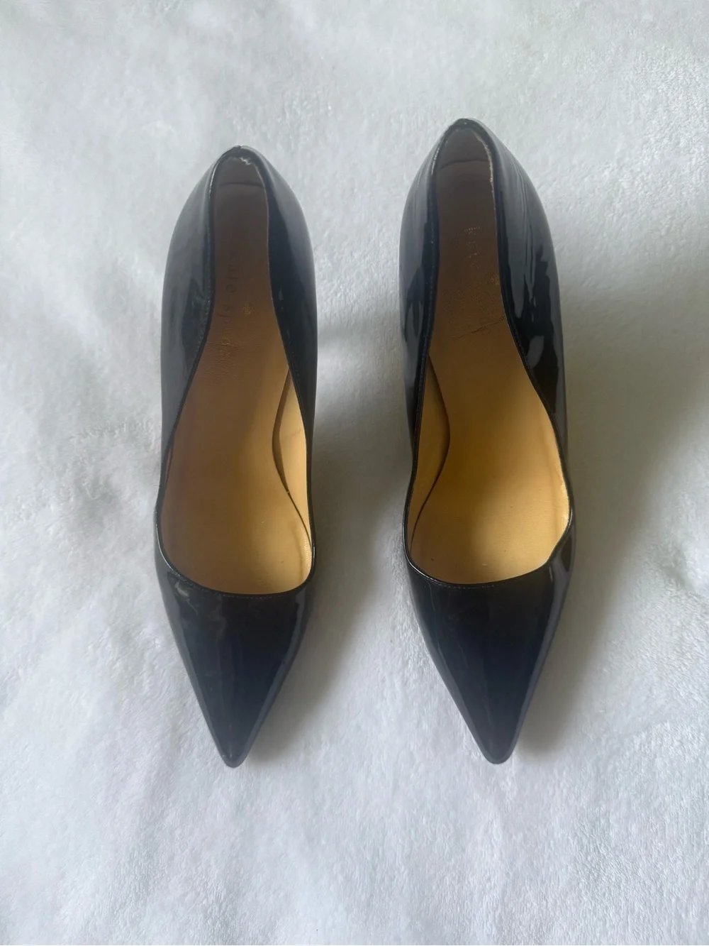 kate spade Black Patent Pointed-Toe Pumps